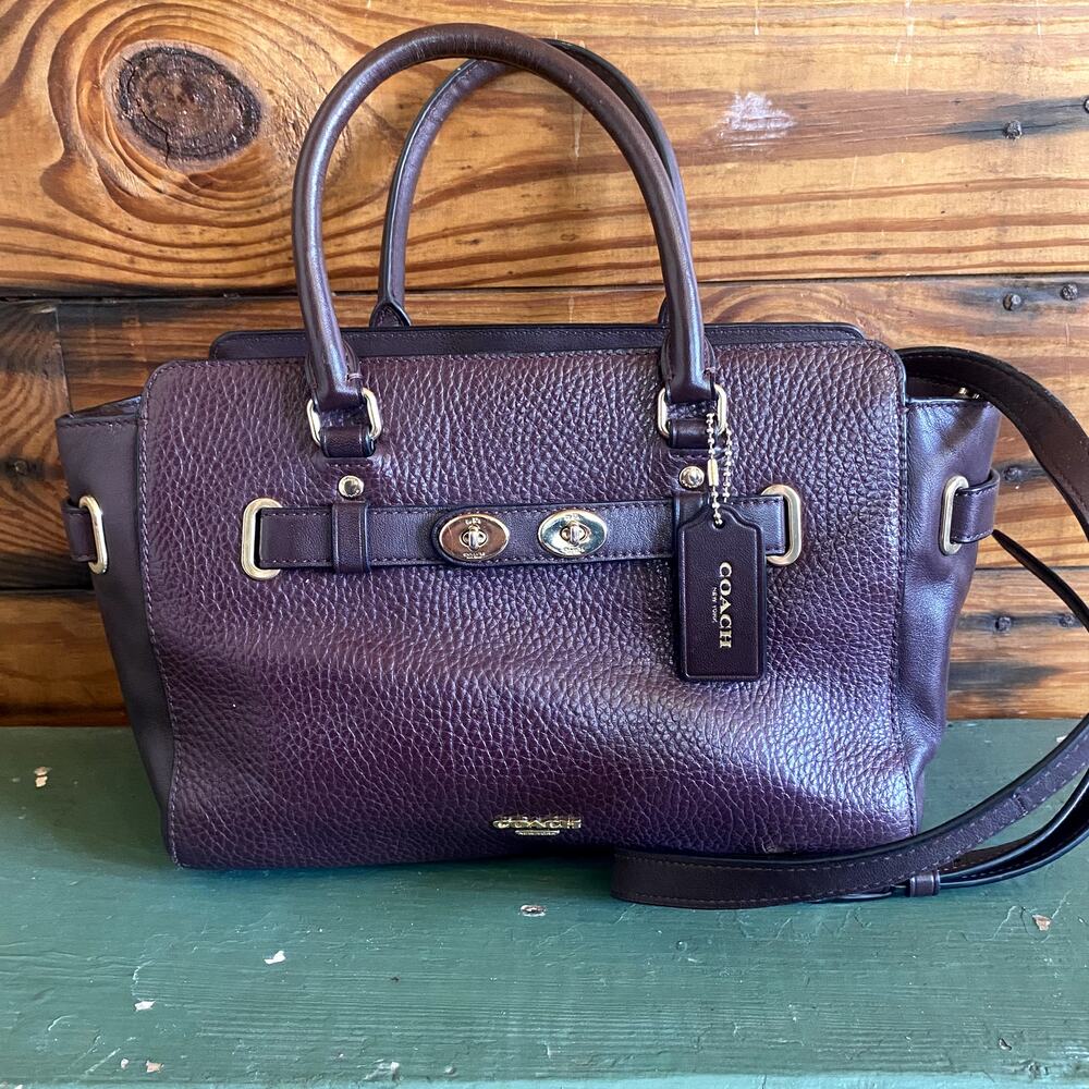 Coach F55665 Blake Carryall Bubble Leather Bag  in Oxblood